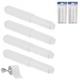 thumbnail image 1 of 4 Pc White Toilet Paper Rollers Holder Spring Loaded Bathroom Roll Replacement, 1 of 1