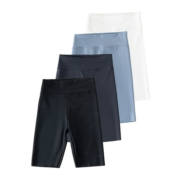 4 Pcak 2-12T Toddler Girls 5" Volleyball Shorts Stretch Youth Athletic Gymnastics Shorts Kid Yoga Dance Shorts