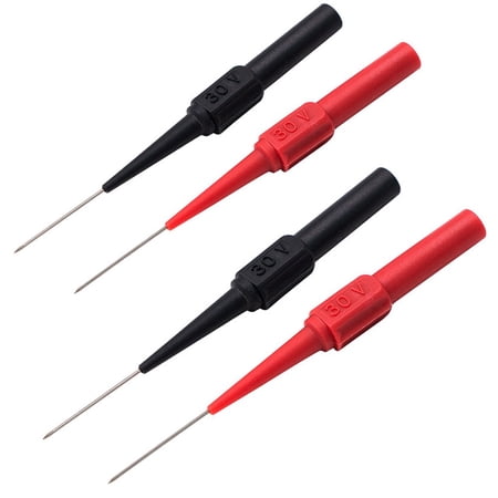 4 Pcs 0.7MM 30V Diagnostic Tools Multimeter Lead Back Piercing Needle Tip Probe