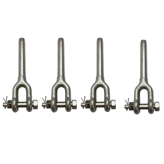 4 Pcs 1/2" Drop Forged Open Swage Sockets Stainless Steel T316 5200 Lbs WLL