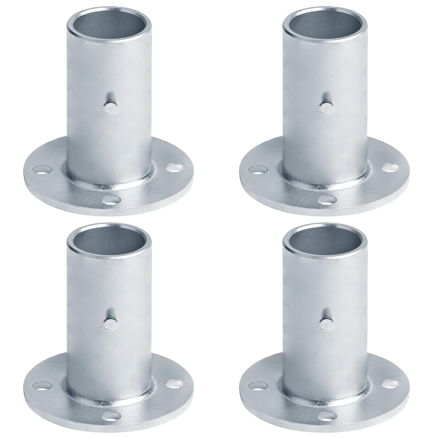 4 Pcs 1-5/8"(Fits 1 5/8" OD) Chain Link Fence Post Floor Flanges,Heavy ...