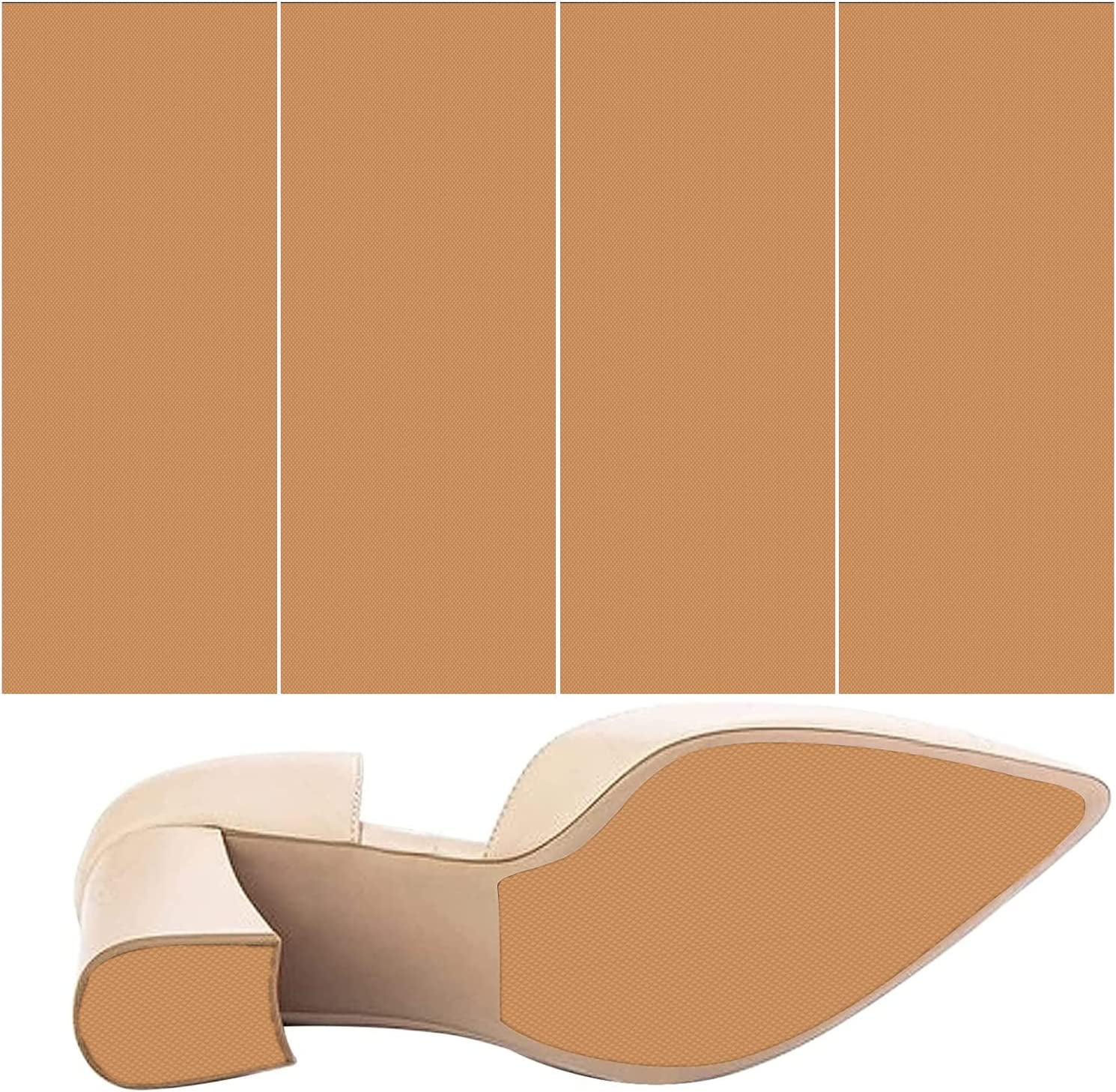 4 Pcs 10.2" × 3.9" Shoe Sole Protectors- Self Adhesive Rubber Shoe