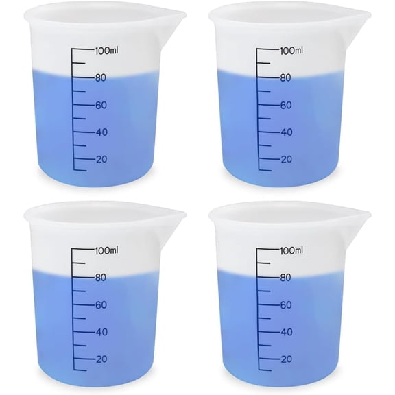 4 Pcs 100ml Laundry Detergent Measuring Cup, Reusable Silicone Measuring Cups for Laundry Room, DIY