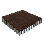 4 Pcs 11.81 Inch 0.6CM Thick Suede Foam Ground Mat, Bedside Bedroom Bedside Carpet Home Living Room, Flooring Protector Non Slip Spa Pad Outdoor Game Camping mat