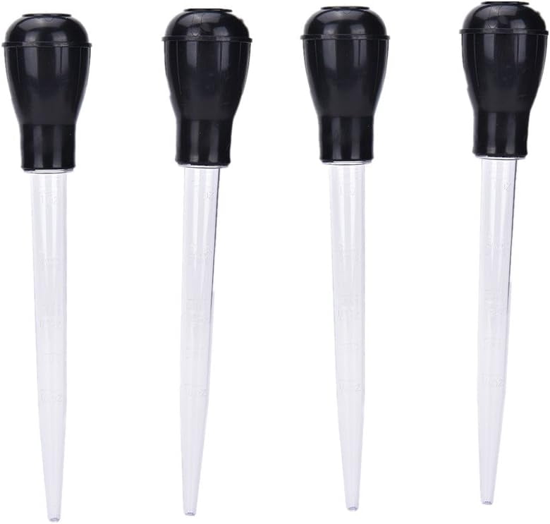 4 Pcs 11-Inch Turkey Baster with Rubber Bulb Extra Large Bulb Basters ...