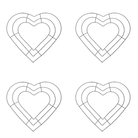 4 Pcs 12 Inches Heart Shaped Wire Wreath Frame,Easter Floral Garden Wire Wreath Form for Easter DIY Craft Project Indoor Outdoor Holiday Hanging Decor About
