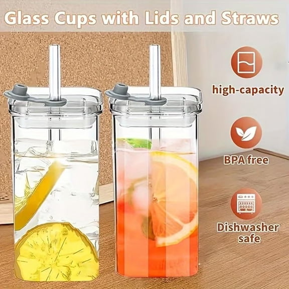 4 Pcs 12 oz/350ml Glass Coffee Mugs,Clear Glasses, Espresso Cappuccino Latte Tea Cups , Hot/Cold Drink(Clear,350ml)
