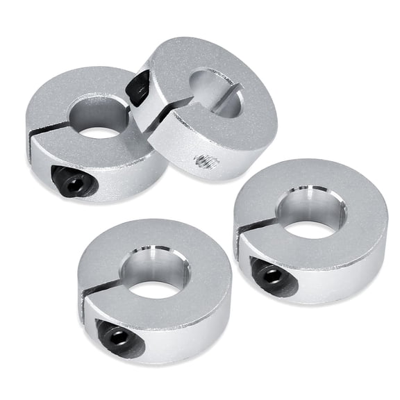 4 Pcs 12mm Bore Aluminum Split Shaft Collar One Piece Locking Ring Clamp with M4 Screws for 3D Printer CNC