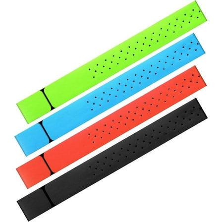 4 Pcs 14. 2 X 0. 8 Inch Replacement Heart Rate Monitor Band, Soft Heart Rate Armband Strap, Theory Fitness Adjustable (Black, Orange, Green, Blue)