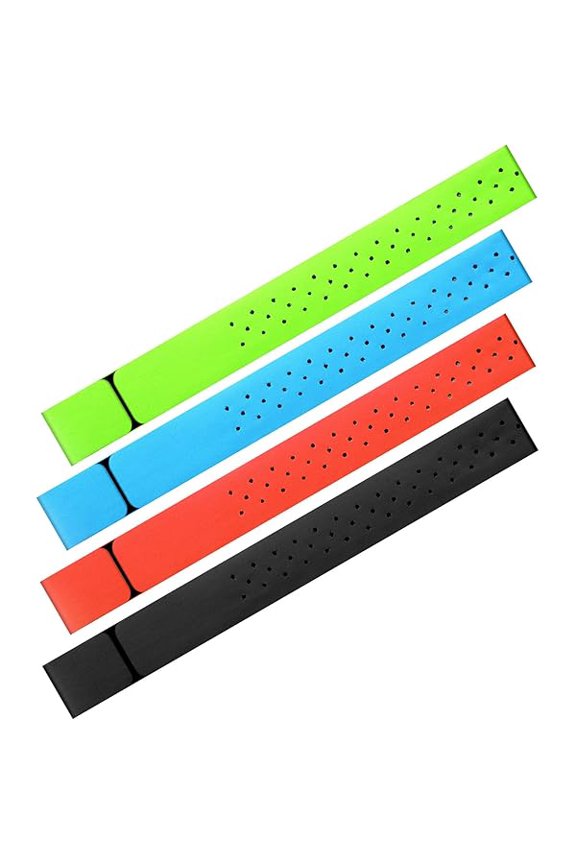 4 Pcs 14. 2 x 0. 8 Inch Replacement Heart Rate Monitor Band, Soft Heart Rate Armband Strap, Theory Fitness Adjustable (Black, Orange, Green, Blue)