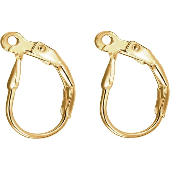 4 Pcs 14k Gold Filled Brass Leverback Earring Hooks French Ear Wire Lever Back Jewelry Making Crafting