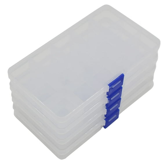 4 Pcs 15 Grids Clear 6.85 Inch x 3.85 Inch Adjustable Small Removable Clear Plastic Jewelry Organizer Divider Storage Box Jewelry Earring Tool Containers (4 Pcs Clear)