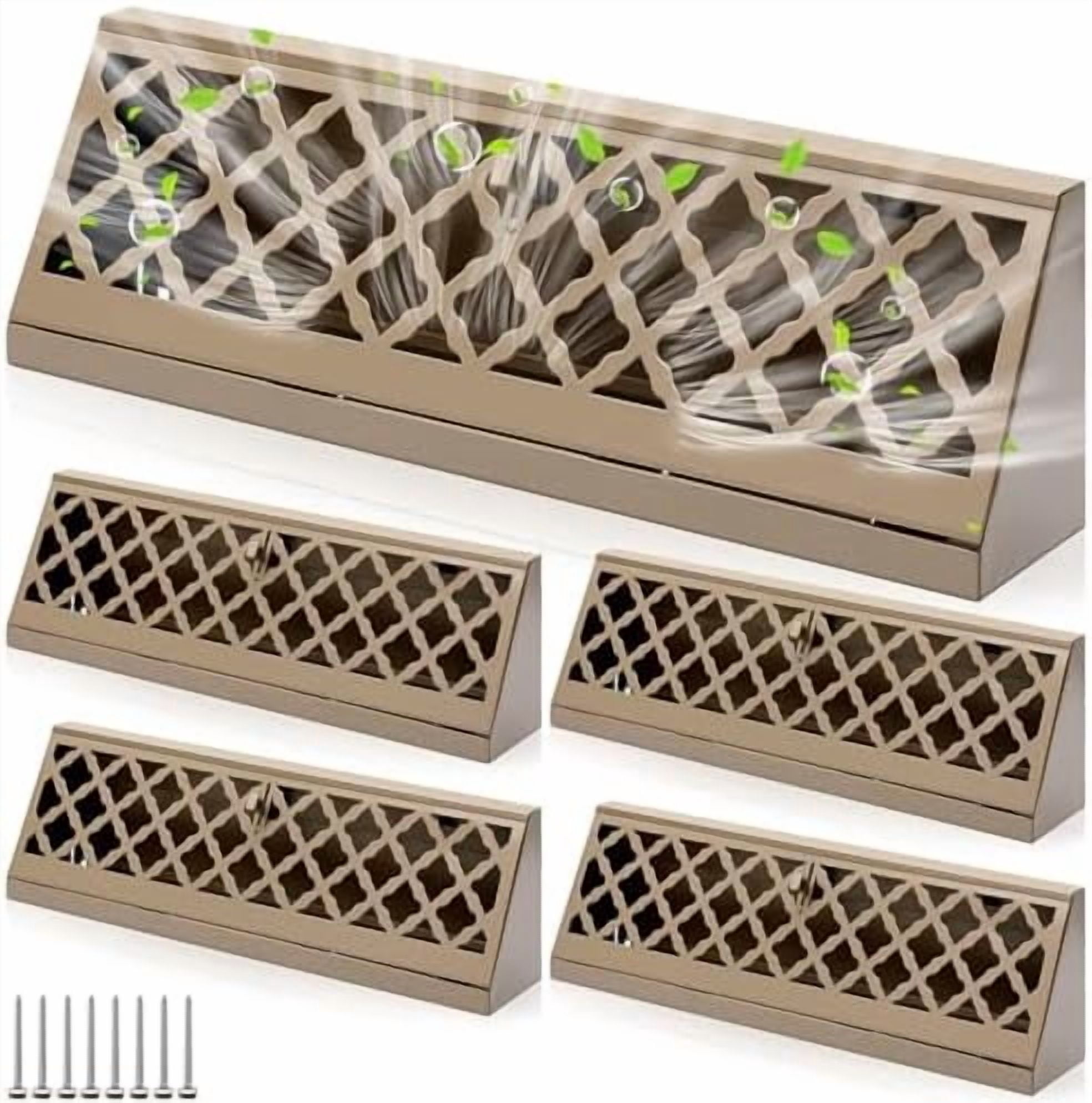 4 Pcs 15 Inch Baseboard Register Duct Opening Size Modern Design Vent ...