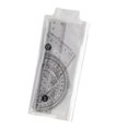 thumbnail image 1 of 4 Pcs 15cm Ruler Set Plastic Math Geometry Set Math Protractor Drawing Tool, 1 of 13