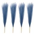 thumbnail image 1 of 4 Pcs 17 Inch Faux Pampas Grass Artificial Boho Decor Home Peacock Blue, 1 of 6