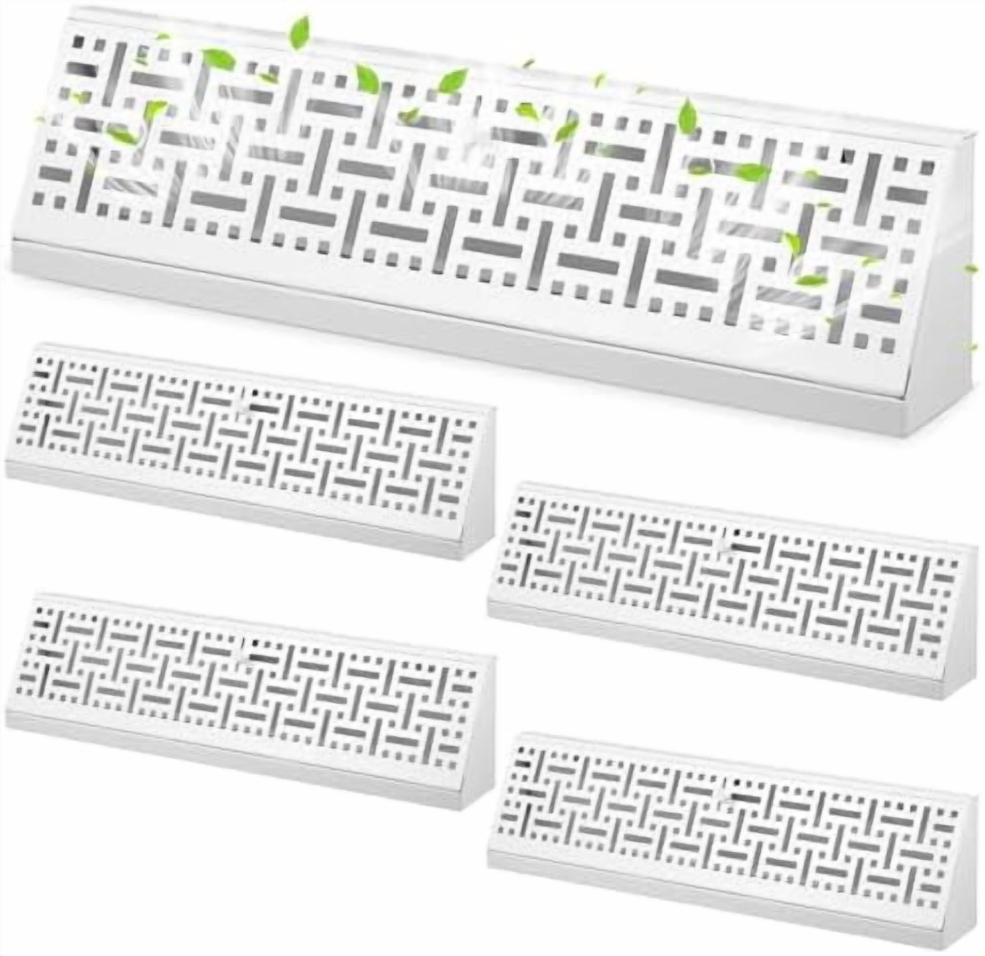 4 Pcs 18 Inch Baseboard Register Vent Covers, White Heavy Duty Steel ...