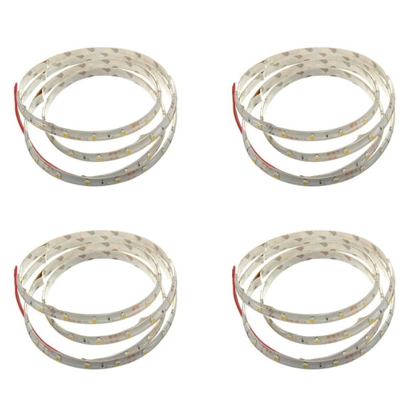4 Pcs 1M 60-3528 SMD Waterproof LED Light Strip DC12V (Warm White)