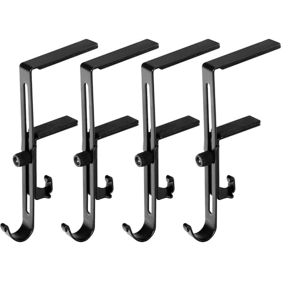4 Pcs 2 in 1 Garland Hooks and Fireplace Stocking Holders, Mantel Hooks for Christmas Adjustable No Drill Mantle Stocking Hanger for Fireplace Xmas Holiday Home Party Decoration