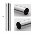 thumbnail image 1 of 4 Pcs 2.36x14.17 inch Stove Pipe Versatile Stainless Steel Flue Chimney Extension Camping Stove Chimney Pipes Compatible with Various Pipes, 1 of 5