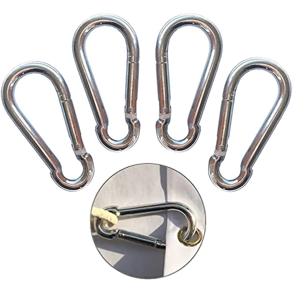 4 Pcs 2.8 Inches Flag Pole Snap Clip Hooks Flagpole Attachment