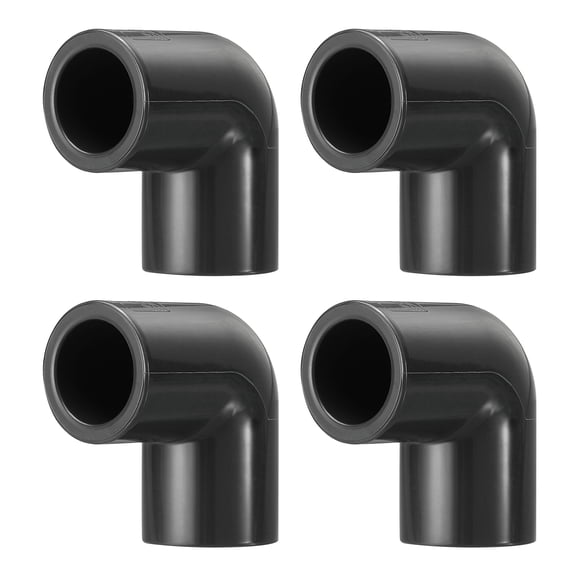 4 Pcs 2" 90 Degree Elbow PVC Pipe Fitting, Furniture Build Grade Schedule 80 Pipe Corner Connector Socket Elbow PVC Corner Adapter for Water Line Plumbing & Irrigation, Grey