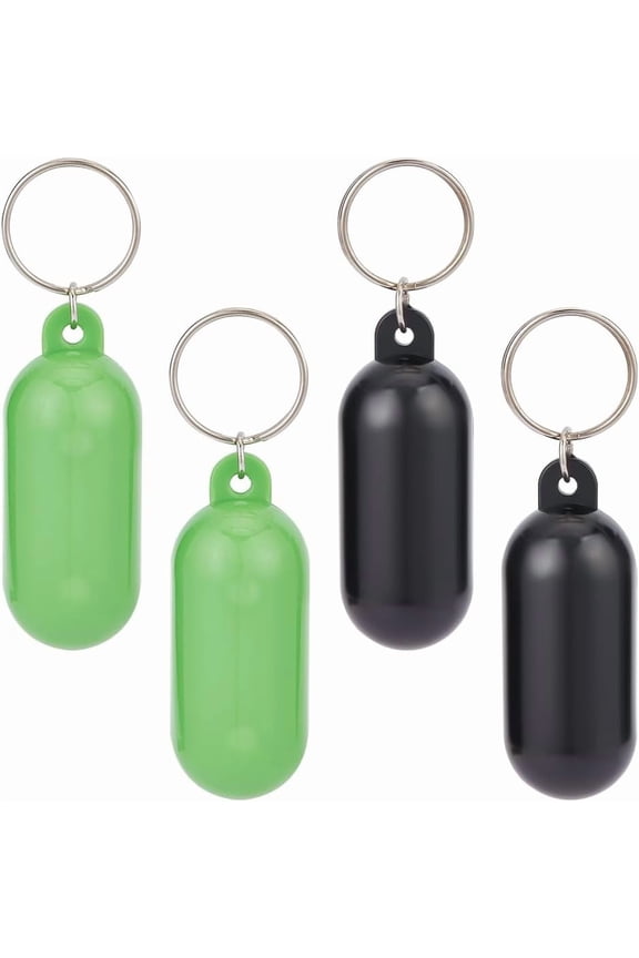 4 Pcs 2 Colors Plastic Floating Keychain 3.5 Inch Long Pill-shape Floating Key Ring Floating Key Holder for Boating Fishing Sailing and Outdoor Sports Mixed Color DIY