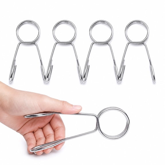 4 Pcs 2 Inch Barbell Spring Collars, Heavy Duty Metal Weight Clips for Fitness Enthusiasts, Quick Release Dumbbell Clamps for Home Gym Workouts and Training Equipment