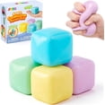 thumbnail image 1 of Joyfy 4 Pack Pastel Colored Squishy Toys, Sensory Fidget Stress Relief Toys, Squeeze Cubes for Kids Adults, Classroom Rewards, Party Favor Gifts, 1 of 8
