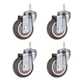 thumbnail image 1 of 4 Pcs 2 Inch Stem Caster Wheels TPR Screw Lever Universal Castors Swivel Stem Wheels With M8 Thread Rods For Carts Furniture ,Reliable, 1 of 6