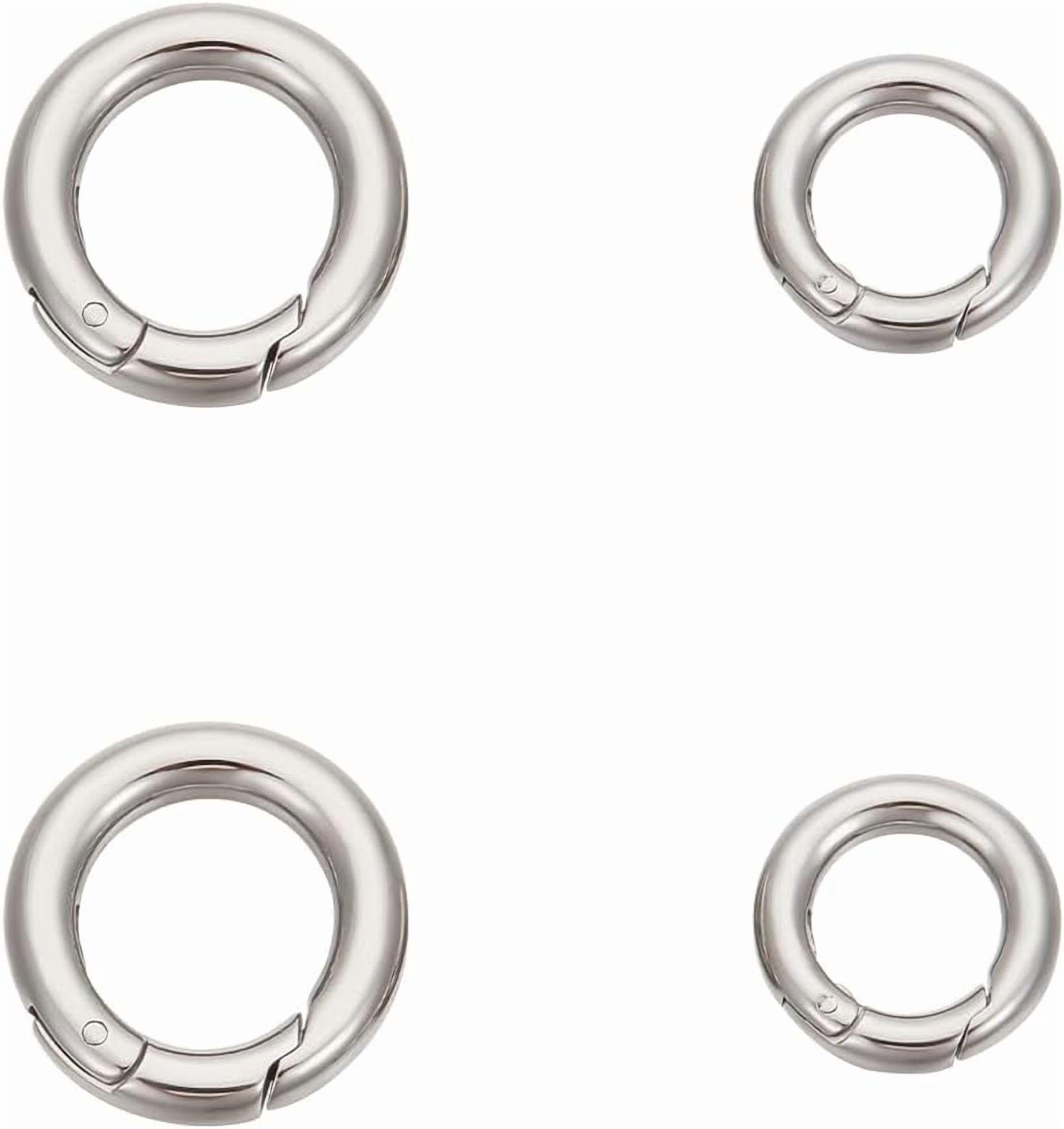 Trigger Rings 4 Pcs 2 Sizes Spring Gate Rings Stainless Steel O Rings 12mm/16mm ...