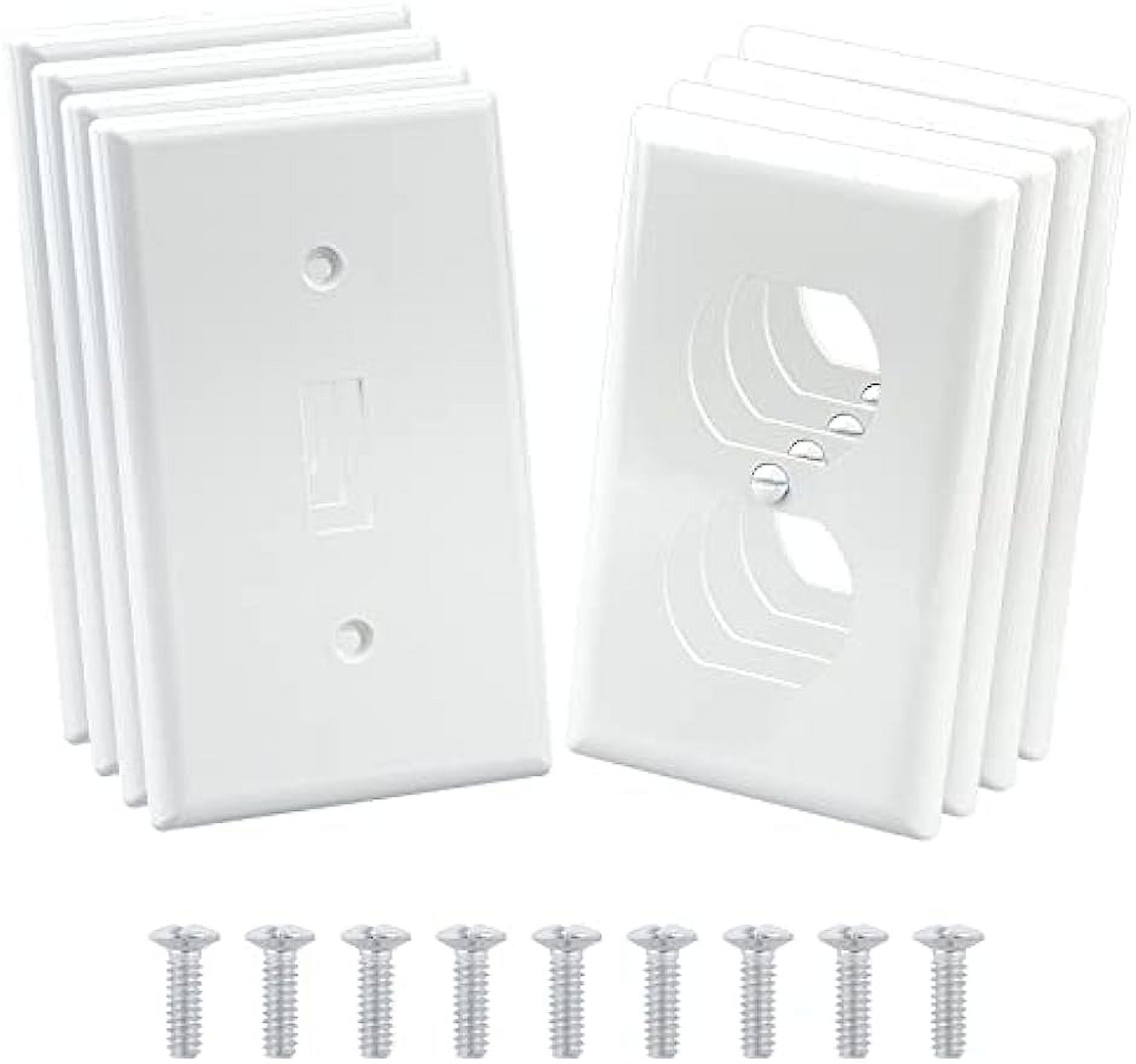 4 Pcs 2 Styles Receptacle Wall Plate Duplex Receptacle Wall Plate