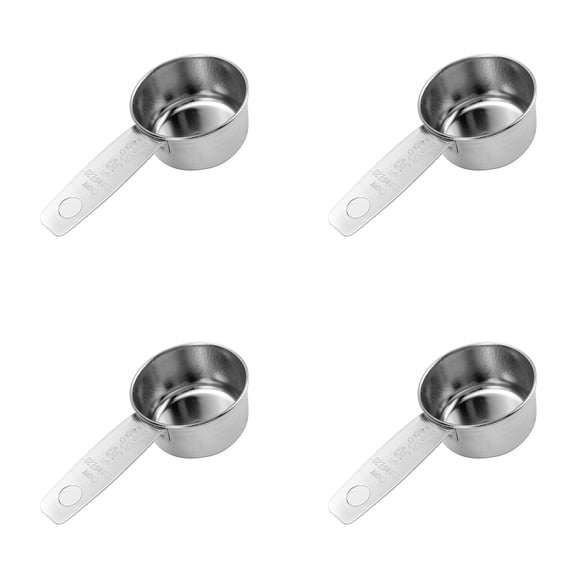 4 Pcs 2 Tbsp Coffee Measure Scoop, Stainless Steel Measuring Spoons, 1/8 Cup Coffee Scoops for Canisters, Jars, Pantry Storage and Dry Ingredients