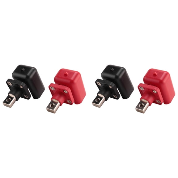 4 Pcs 200A All-Copper Lithium Battery Post High-Current Copper Terminal Battery Connector Energy Storage Terminal(B)