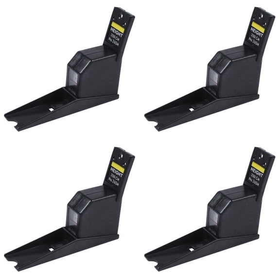 4 Pcs 200Cm Stadiometer Black Wall Mounted Height Meter Growth Ruler cm Metric Tape Measures