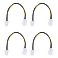 thumbnail image 1 of 4 Pcs 20CM/8Inch 12V 4 Pin Male to 4 Pin P4 Female CPU Power Supply Extension Cable, 1 of 9