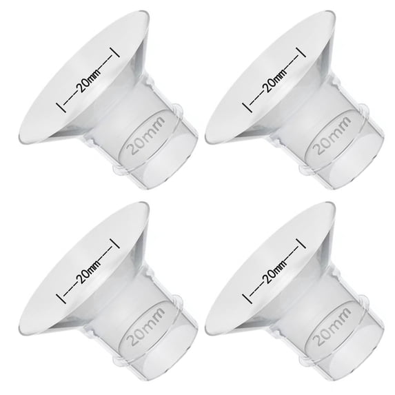 4 Pcs 20mm Breast Pump Flange Inserts Sizing Kit Compatible with Breast Pump 24mm Shields/Flanges, Reduce 24mm Nipple Tunnel Down to 20 mm