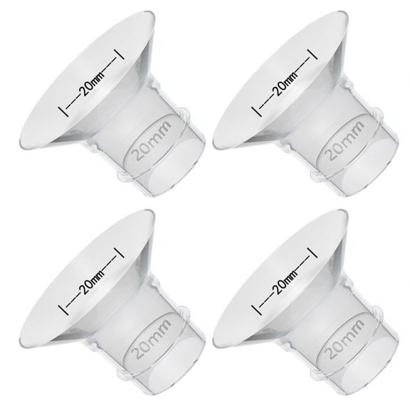 4 Pcs 20mm Breast Pump Flange Inserts Sizing Kit Compatible with Breast Pump 24mm Shields/Flanges, Reduce 24mm Nipple Tunnel Down to 20 mm