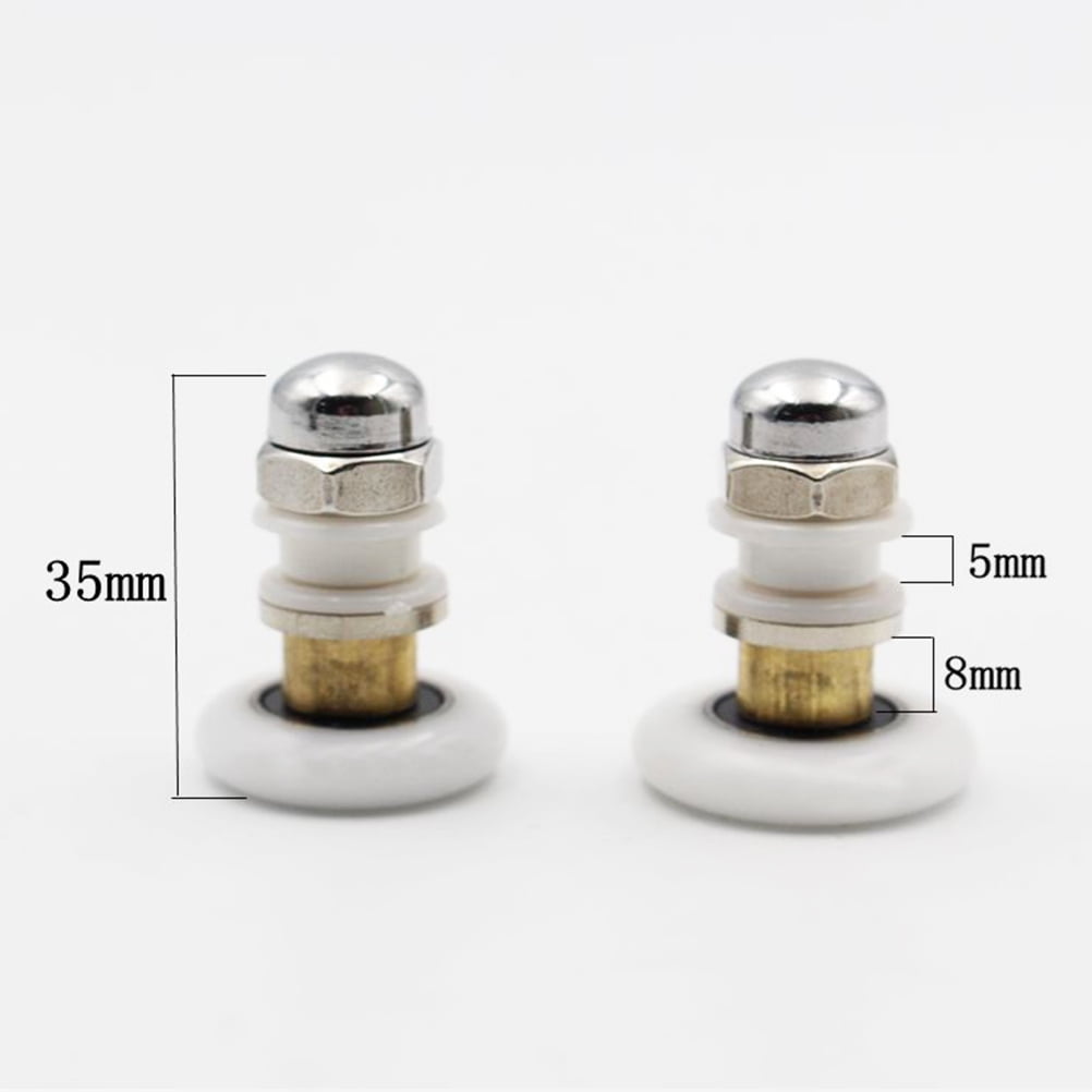 4 Pcs 25.5mm Shower Glass Sliding Door Hanging Wheel Roller Bathroom