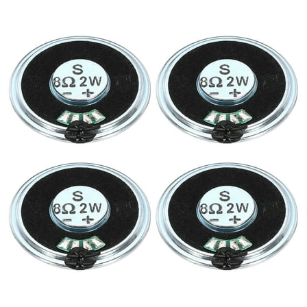 4 Pcs 2W 8 Ohm Small Speakers Metal Shell Round Internal Micro Magnet Speaker