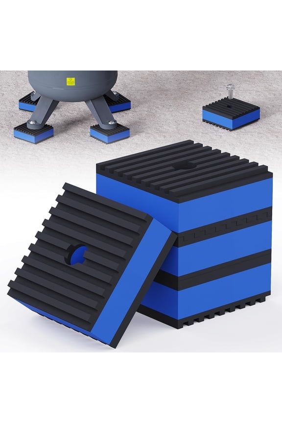 4 Pcs 2x2 Inch Mechanical Vibration Damping Pads Sound Isolation Rubber Feet for 3D Printer Subwoofer Treadmill