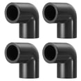 thumbnail image 1 of 4 Pcs 3/4" 90 Degree Elbow PVC Pipe Fitting, Furniture Build Grade Schedule 80 Pipe Corner Connector Socket Elbow PVC Corner Adapter for Water Line Plumbing & Irrigation, Grey, 1 of 7