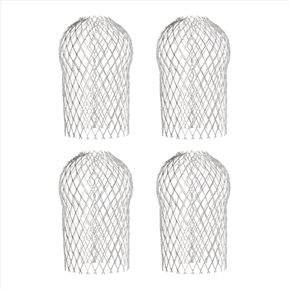 4 Pcs 3.5 Inch Aluminum Gutter Downspout Guards, Expandable Leaf Filter Strainer for Outdoor Drainage Protection