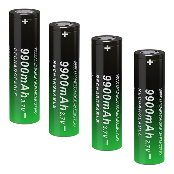 4 Pcs 3.7 V Flat Top Lithium Polymer Ion Rechargeable Battery Upgrade Capacity Batteries for Flashlights, Bluetooth Speaker, Headlamp, Remote Control and More(65 * 18* 18mm)
