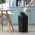thumbnail image 1 of 4 Pcs 3 Gallon/12 Liter Small  Plastic Kitchen Garbage with Lid Small Trash Bin for Bathroom Office Bedroom Kitchen Waste Outdoor (Black), 1 of 6