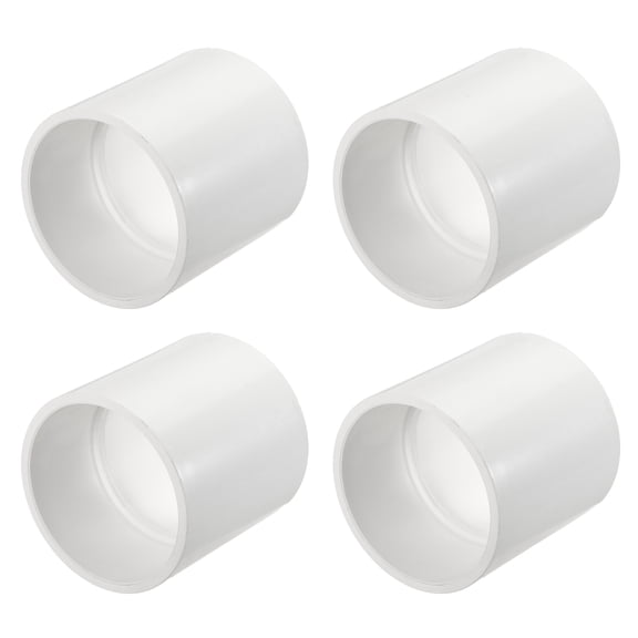 4 Pcs 3" PVC Pipe Coupling Adapter, Socket x Socket Straight Pressure Fittings SCH40 Pipe Coupling Fittings High-flow Capacity for Pool Spa Plumbing & Irrigation