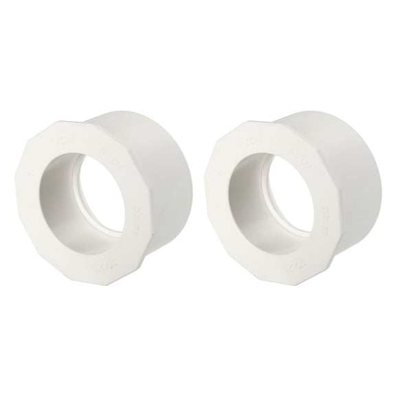 4 Pcs 3"x2" PVC Reducer Bushing Fitting, SCH40 Pipe Fitting Furniture Grade Reducer Bush Adapter for Home Sewer Plumbing & Household Drainage, Socket x Socket