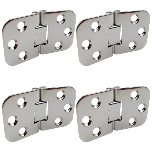 4 Pcs 316 Stainless Steel Folding Table Hinge, Marine Boat Flat Top Hinges, Precision Integrated 180 Degree Butt Hinges, Heavy Duty Hardware for Furniture Flap Tables, Home Boat Deck