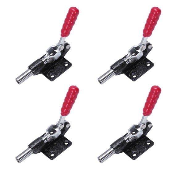 4 Pcs 32mm Plunger Stroke Metal Push Pull Toggle Clamp 227Kg 500 Lbs