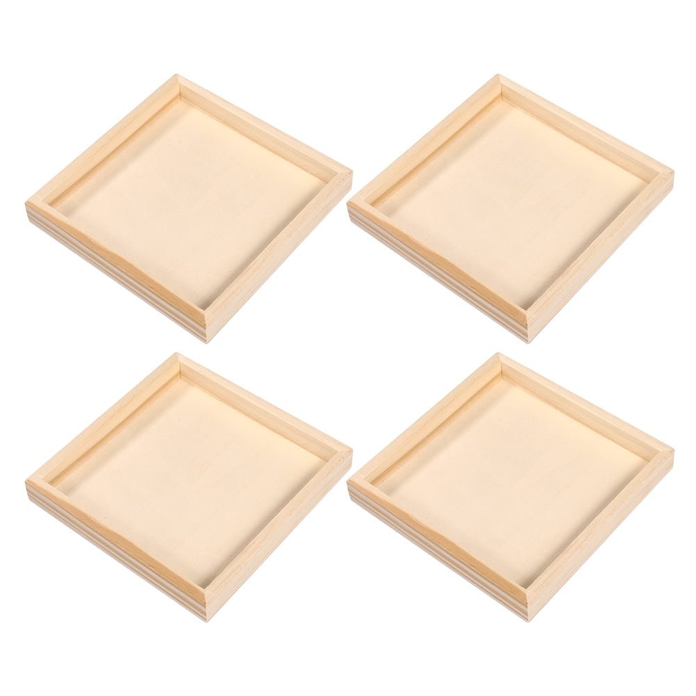 4 Pcs 3D Puzzle Storage Tray Sorting Trays for Wooden Puzzles Folding Table Serving Accessory Organizer