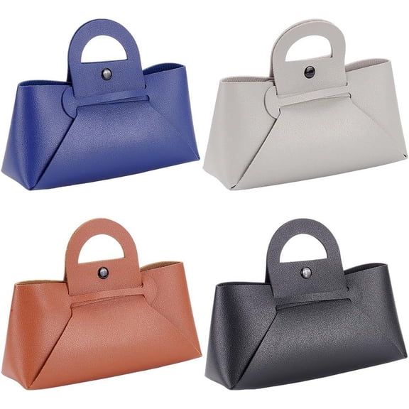 4 Pcs 4 Colours Pvc Spectacle Case Portable Soft Case Portable Spectacle Case with Carry Handle for Outer Case for Spectacles and Sunglasses Protection 1bag